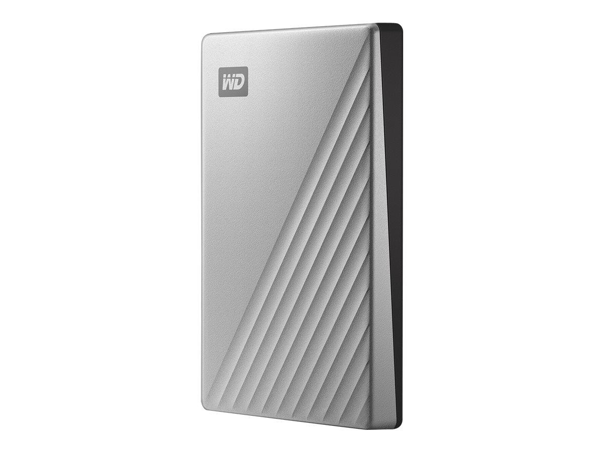 Western Digital My Passport Ultra 2 TB ekstern harddisk - USB 3.0/USB‑C, sølv