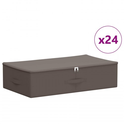 Opbevaringskasse 24 stk Grå 70 x 40 x 18 cm Ikke-vævet stof