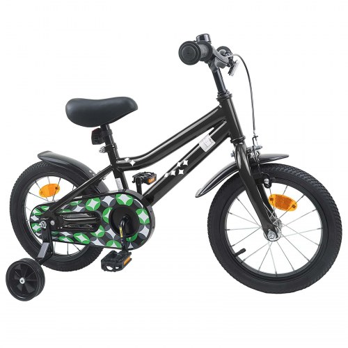 Børnecykel 14 tommer anbefalet til 3-5 år gammel Sort