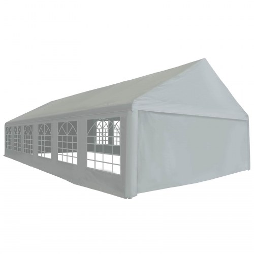 Teltstof uden ramme Grå 12 x 6 m PE