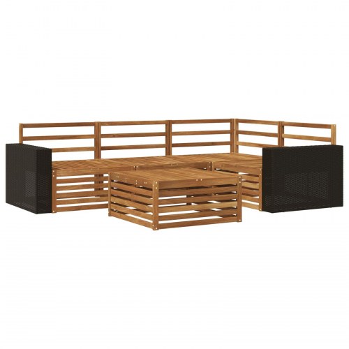 Udendørs sofagruppe 5 stk Naturfarvet 79 x 79 x 37 cm