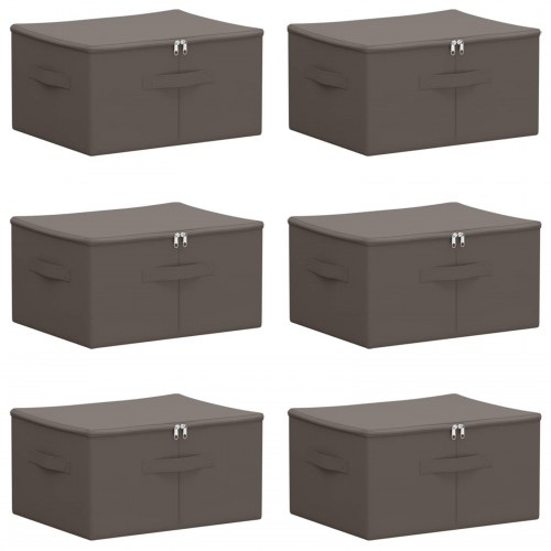Opbevaringskasse 6 stk Grå 43 x 34 x 23 cm Ikke-vævet stof