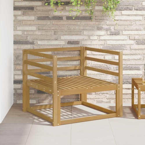 Udendørs Mellem Sofa Massivt Akacietræ Hvid