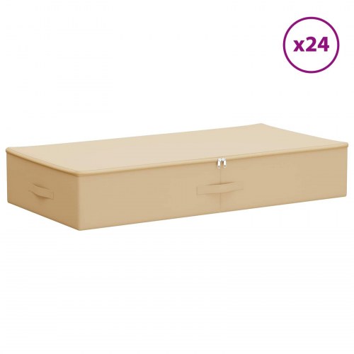 Opbevaringskasse 24 stk Cremefarvet 100 x 50 x 18 cm