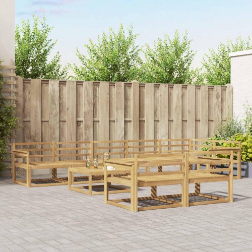 Udendørs sofagruppe 9 stk Hvid 79 x 79 x 37 cm