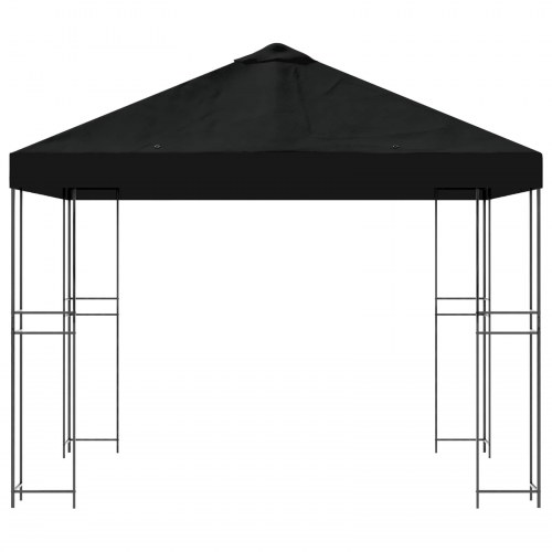 Pavillon 3 x 3 m Sort Polyester og Stål 190 gsm