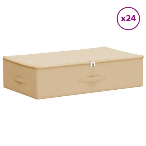 Opbevaringskasse 24 stk Cremefarvet 70 x 40 x 18 cm