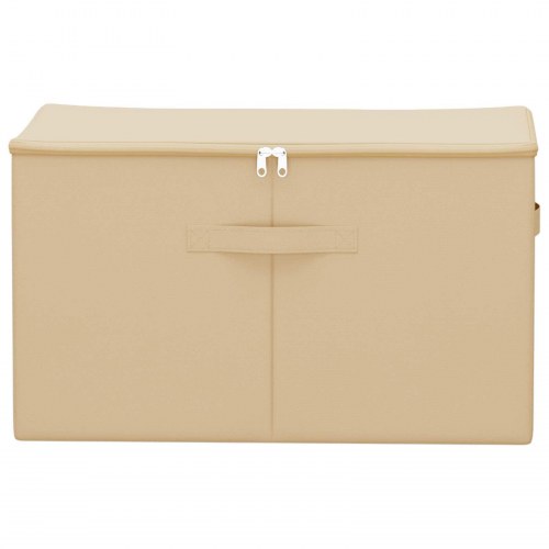 Opbevaringskasse 2 stk Cremefarvet 55 x 35 x 32 cm