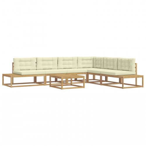 Udendørs sofagruppe med pude Hvid 79 x 79 x 37 cm Polyester