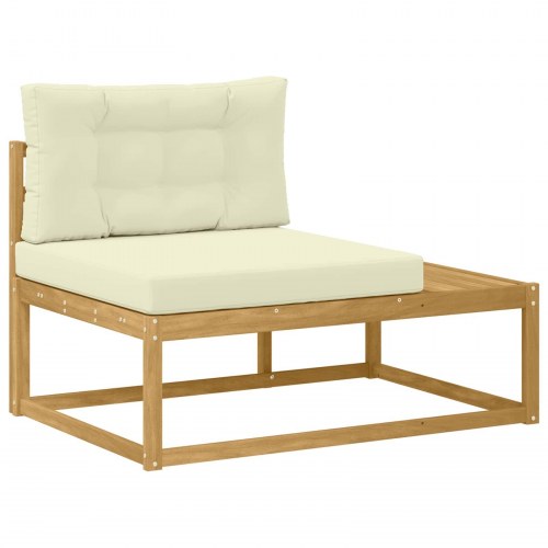 Udendørs sofagruppe med pude Hvid 79 x 79 x 37 cm Polyester