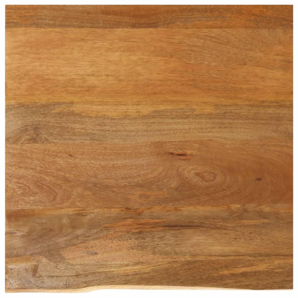 Bordplade 80x80x3,8 cm naturlig kant massivt mangotræ