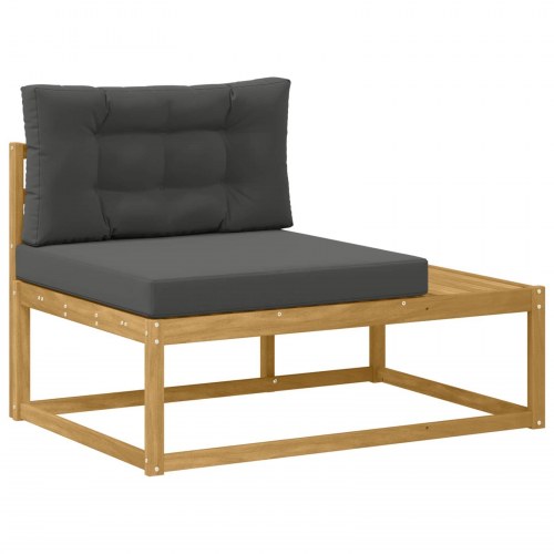 Udendørs sofagruppe med pude Hvid 79 x 79 x 37 cm Polyester