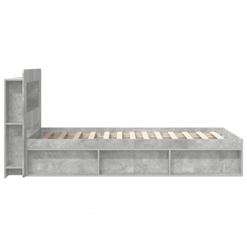 Sengestel med opbevaring 90 x 200 cm - betongrå