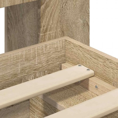 Sengestel med opbevaring - sonoma-eg, 75 x 190 cm
