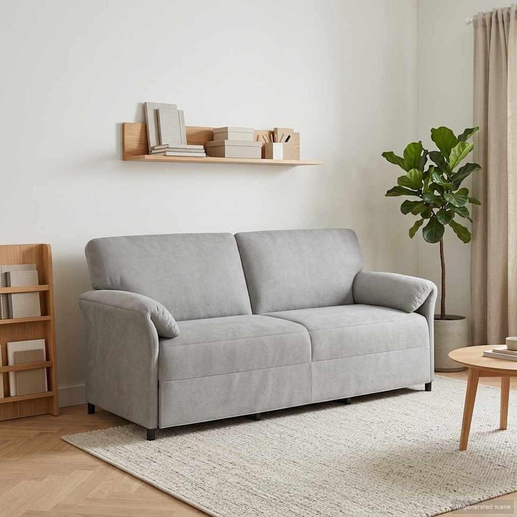 3-personers sofa Lysegrå 198 x 83 x 95 cm Fløjl