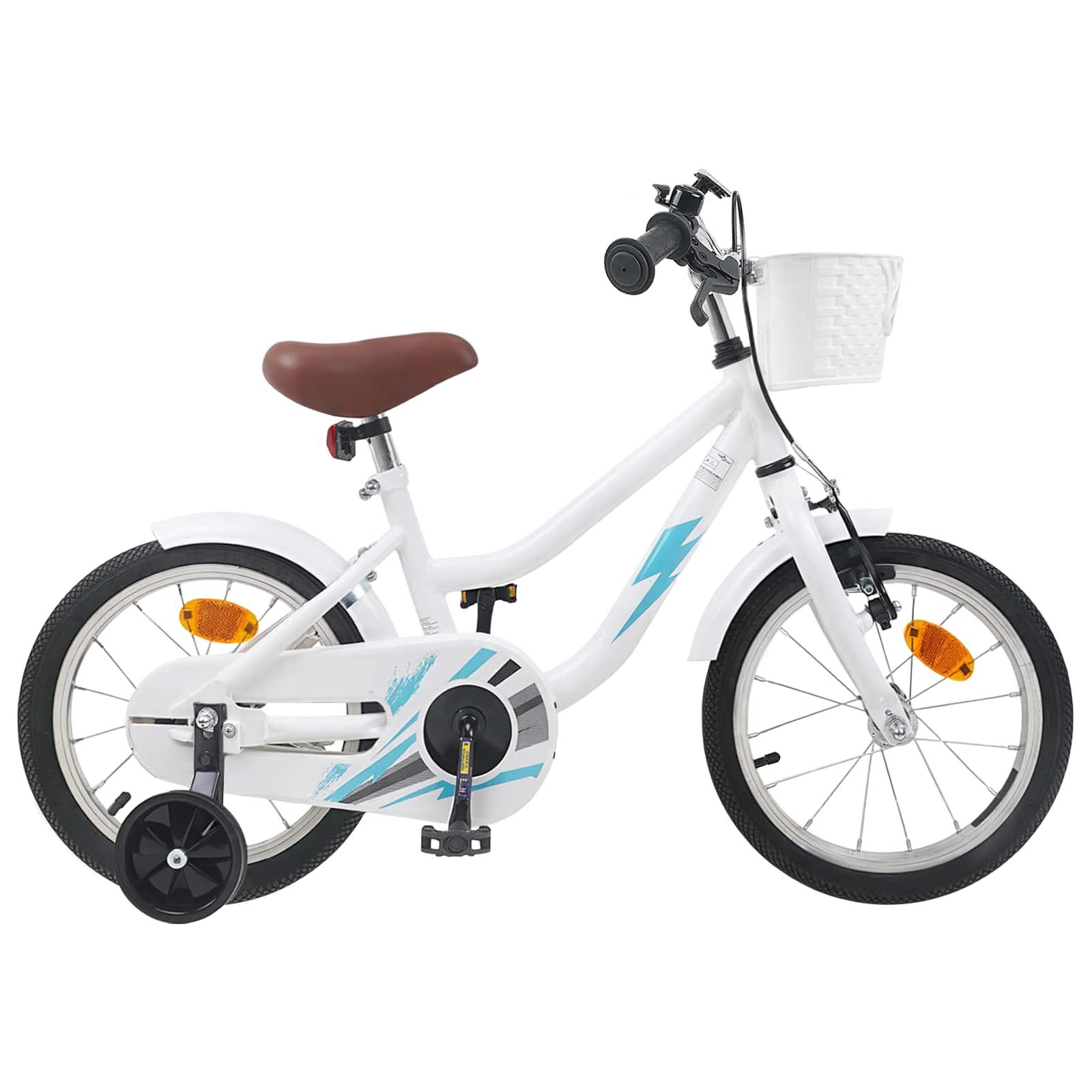Børnecykel 14 tommer anbefalet til 3-5 år gammel Hvid