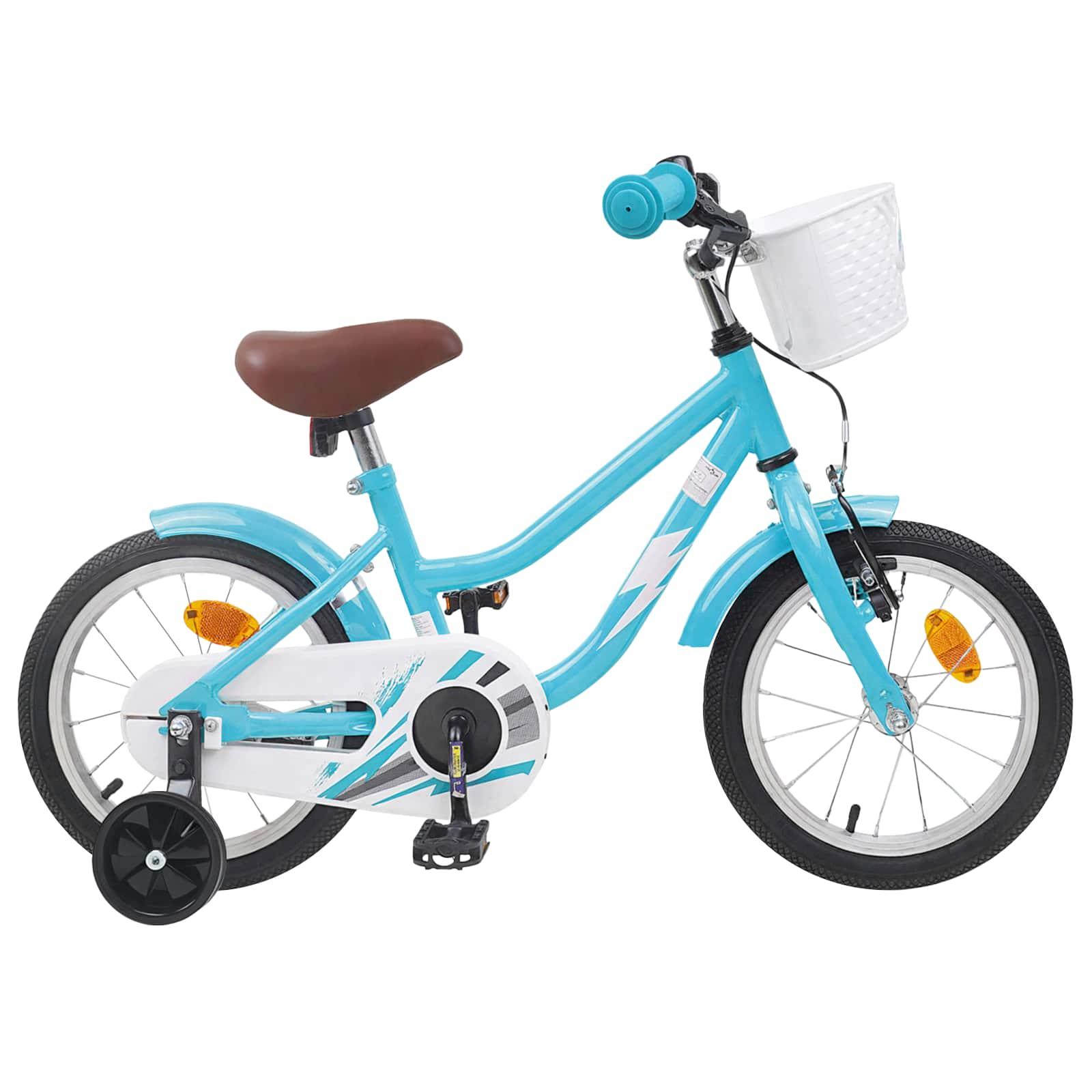 Børnecykel 14 tommer anbefalet til 3-5 år gammel Lyseblå
