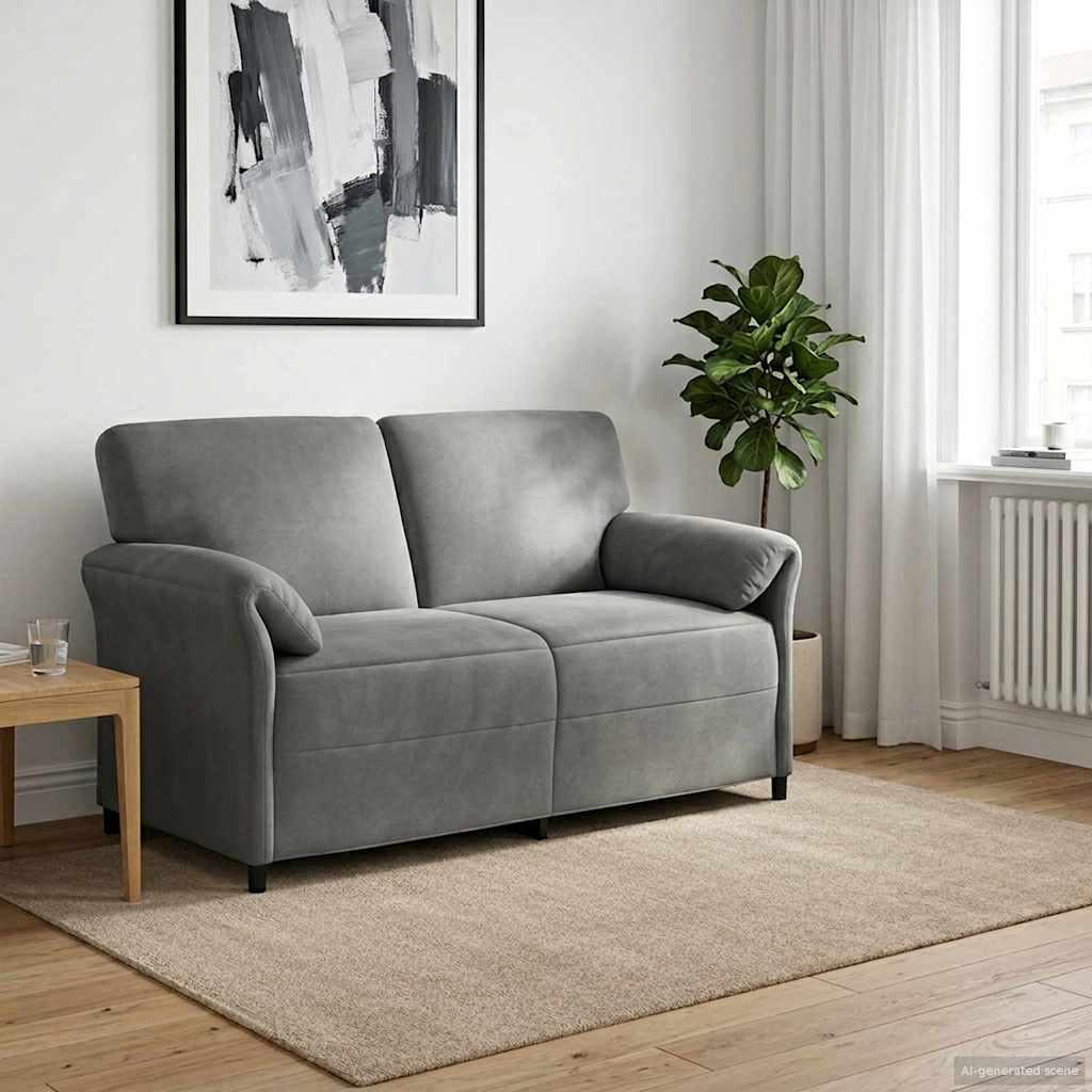 2-personers sofa Mørkegrå 158 x 83 x 95 cm Fløjl