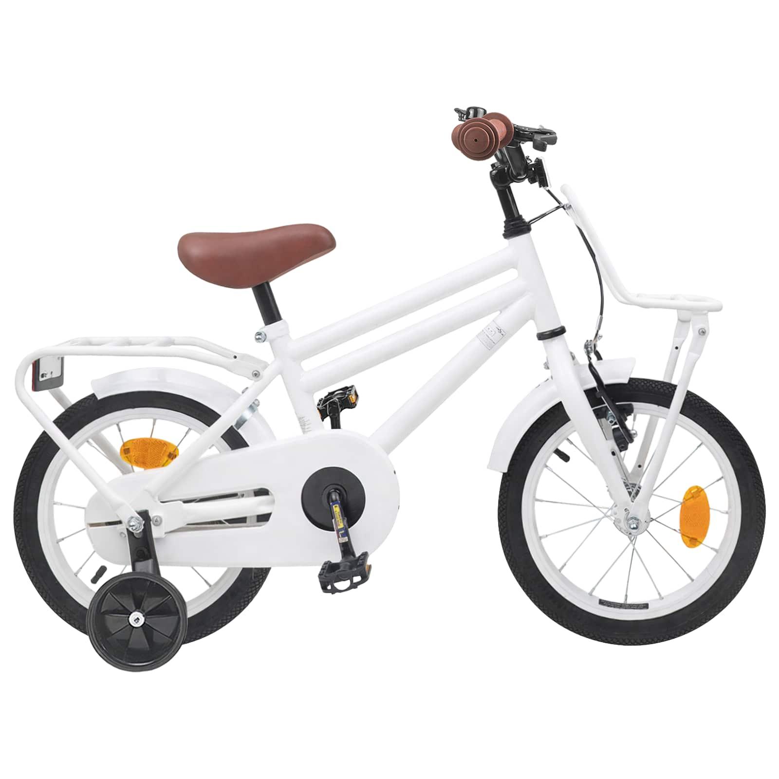 Børnecykel 14 tommer anbefalet til 3-5 år gammel Hvid