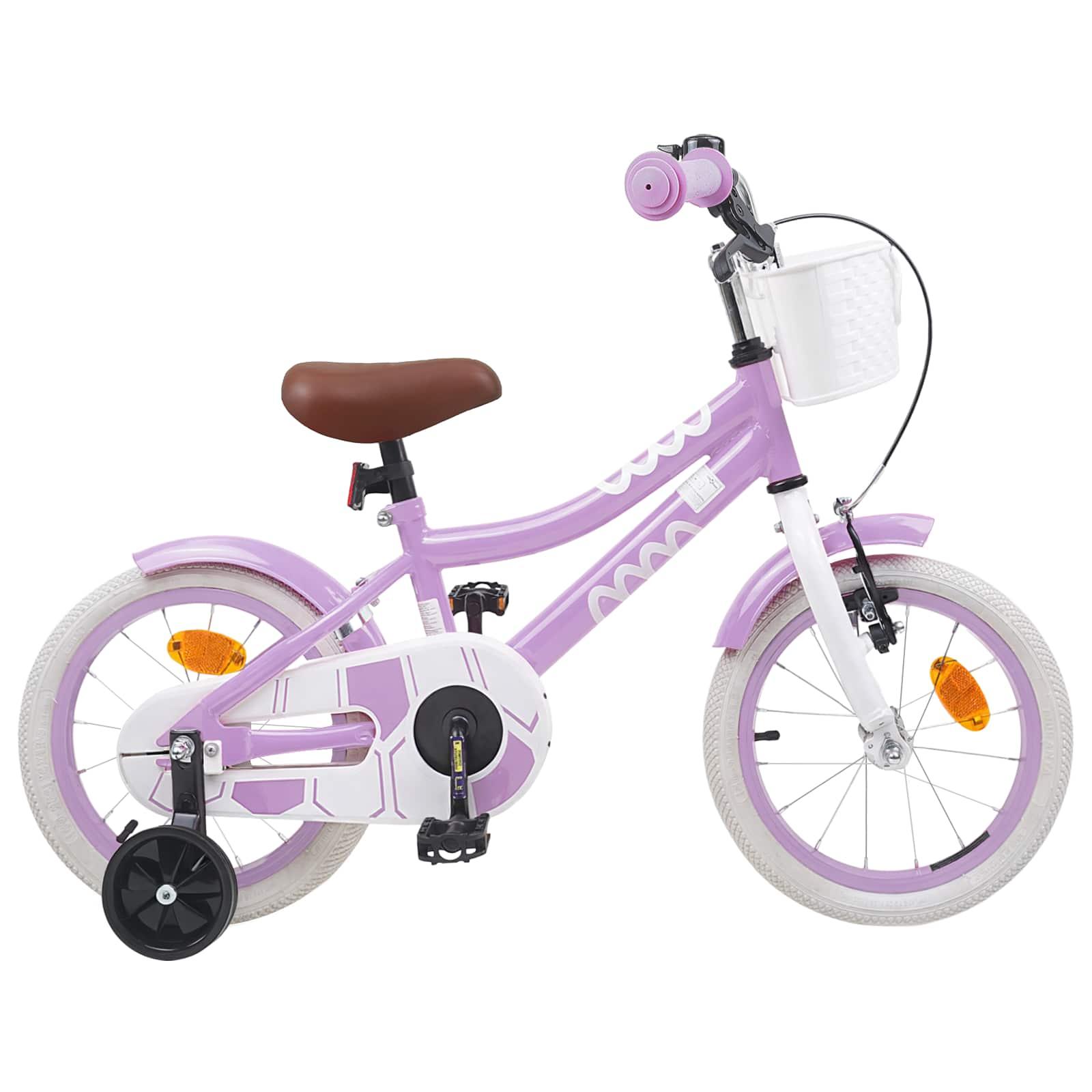 Børnecykel 14 tommer anbefalet til 3-5 år gammel Lilla
