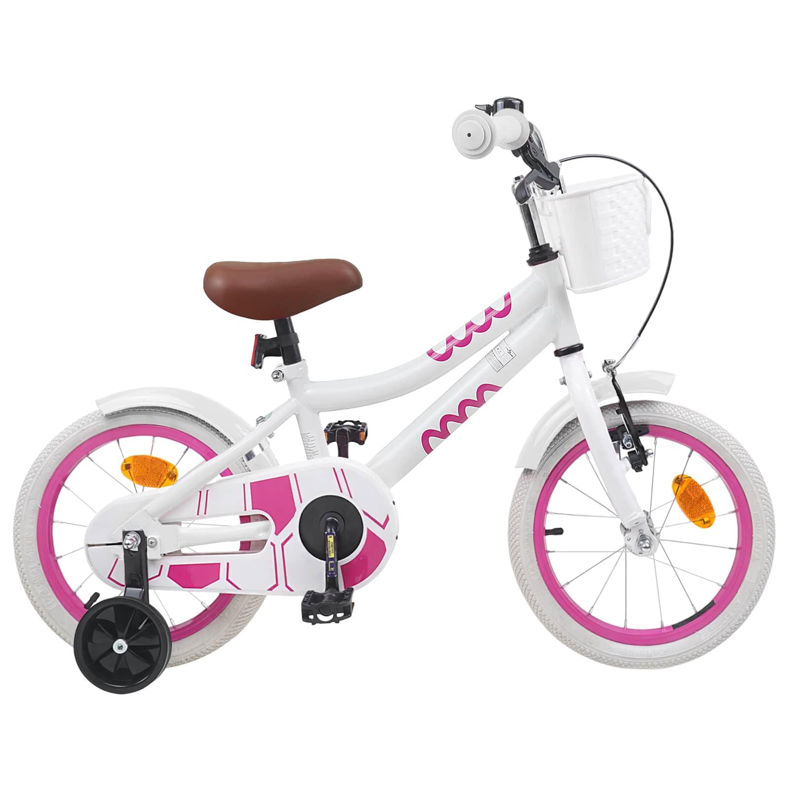 Børnecykel 14 tommer anbefalet til 3-5 år gammel Hvid