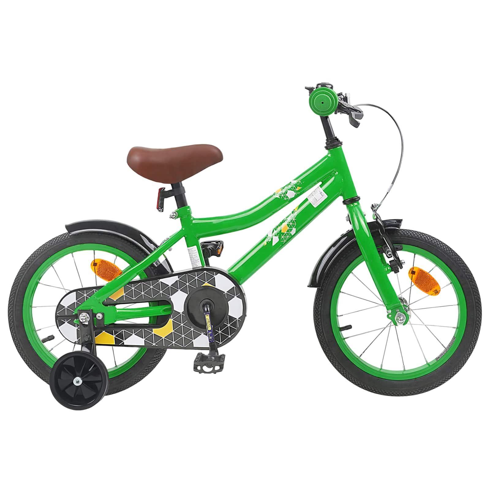 Børnecykel 14 tommer anbefalet til 3-5 år gammel Grøn