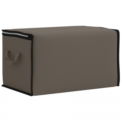 Opbevaringskasse med gennemsigtigt sidevindue - grå, foldbar 60×43×35 cm
