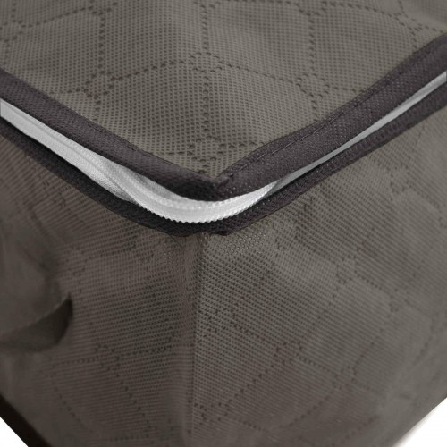 Opbevaringskasse med gennemsigtigt sidevindue - grå, foldbar 60×43×35 cm