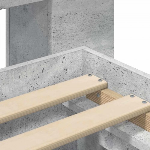 Sengestel med opbevaring 80 x 200 cm - betongrå