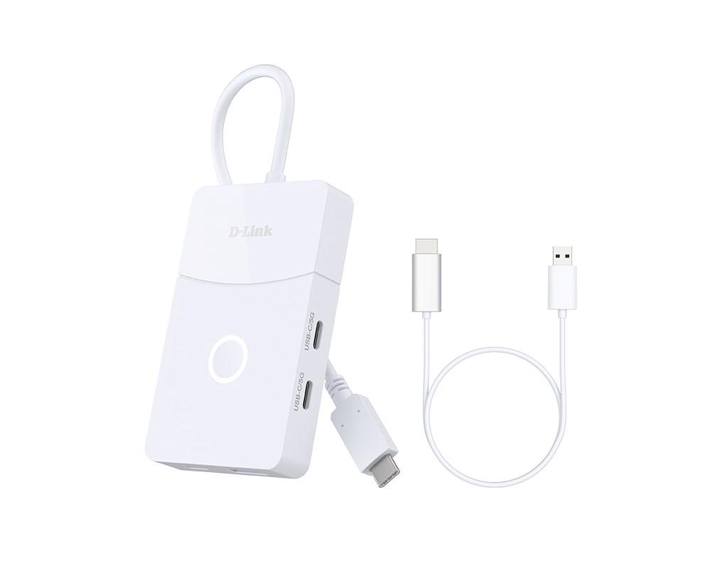 D-Link DUP-501 USB-C hub - USB 3.2 Gen 1, 5.000 Mbit/s, hvid billede