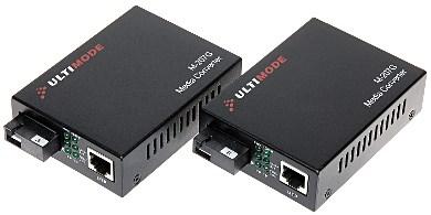 Singlemode mediekonverter sæt M-207G - fiber til Ethernet