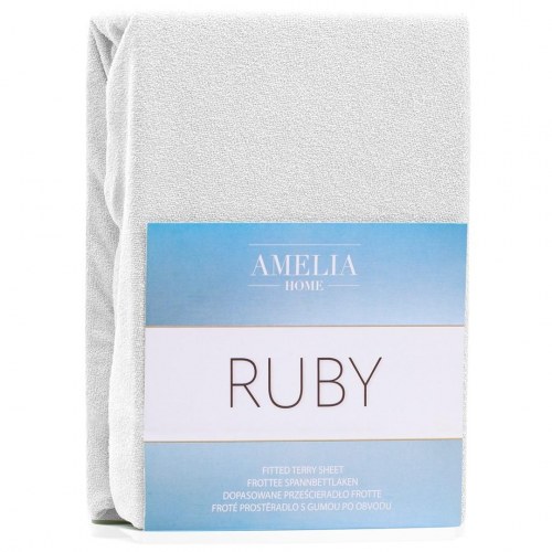 Amelia Home RUBY faconlagen i frotté - hvid, 120-140×200 cm
