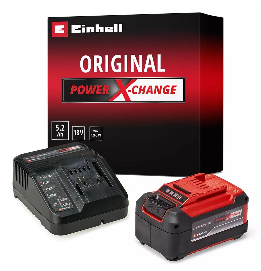 Einhell Power X-Change startsæt 18 V 5,2 Ah med lader billede