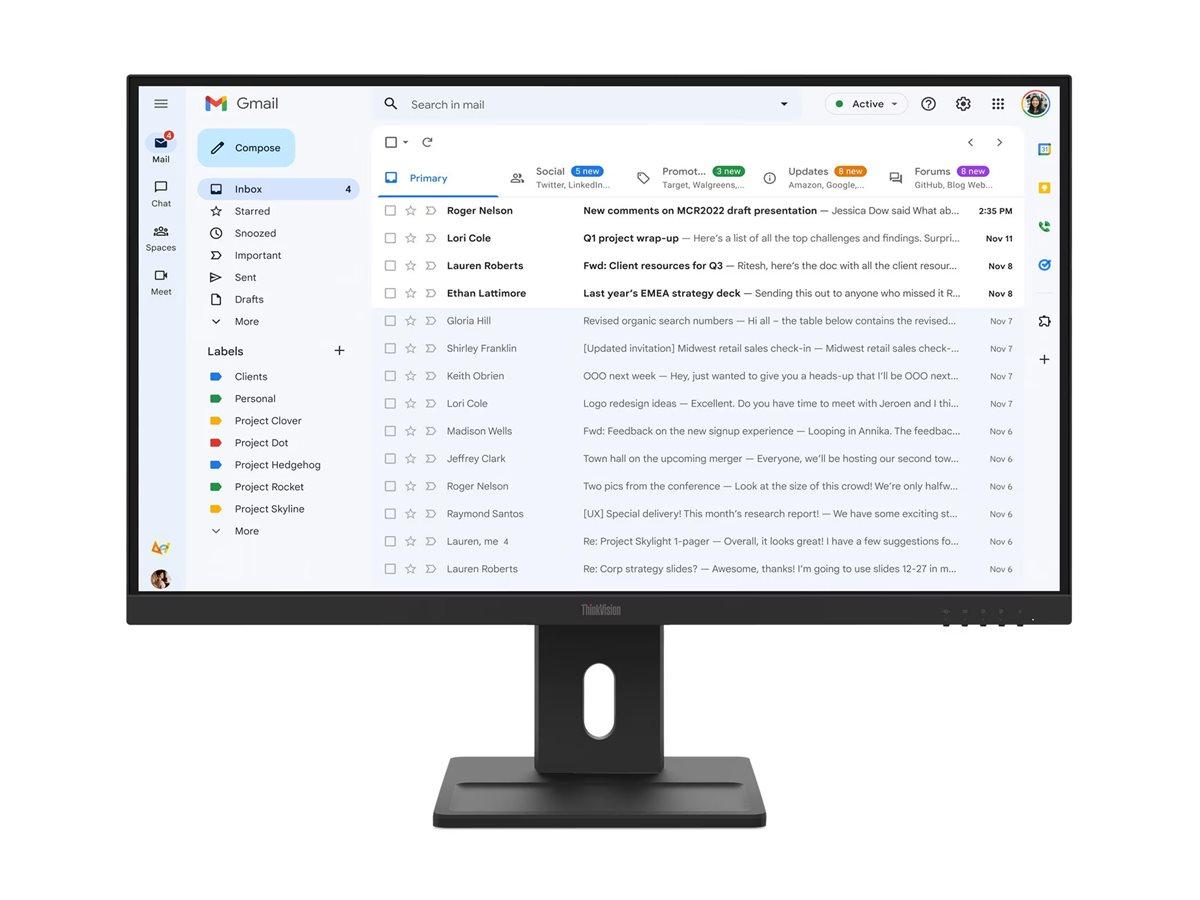 Lenovo ThinkVision E27-40 27" IPS Full HD skærm - HDMI/DP/VGA, 100 Hz billede