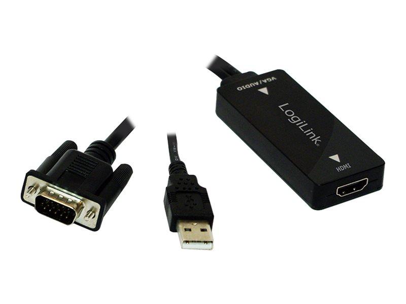 2Direct LogiLink VGA til HDMI konverter med lyd - videoadapter billede