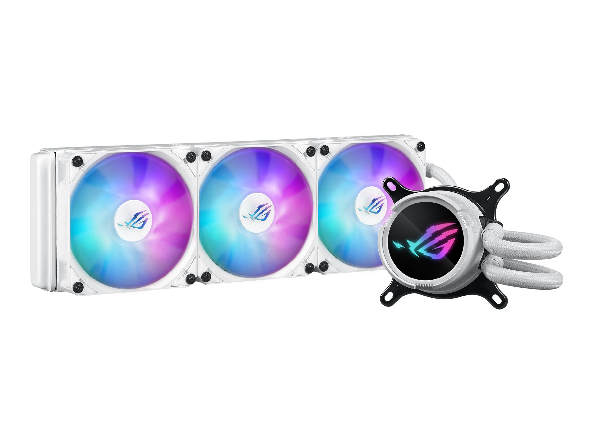 ASUS ROG Strix LC III 360 ARGB vandkøler - hvid, 3×120 mm
