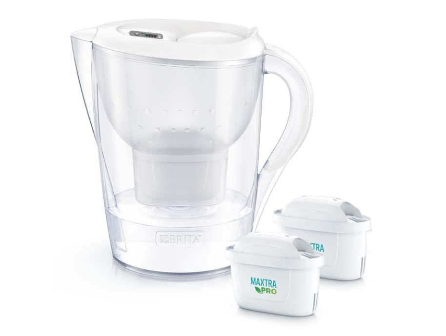Dzbanek filtrujacy Brita Marella XL+2 wklady MaxtraPro PP (3 5l; bialy)