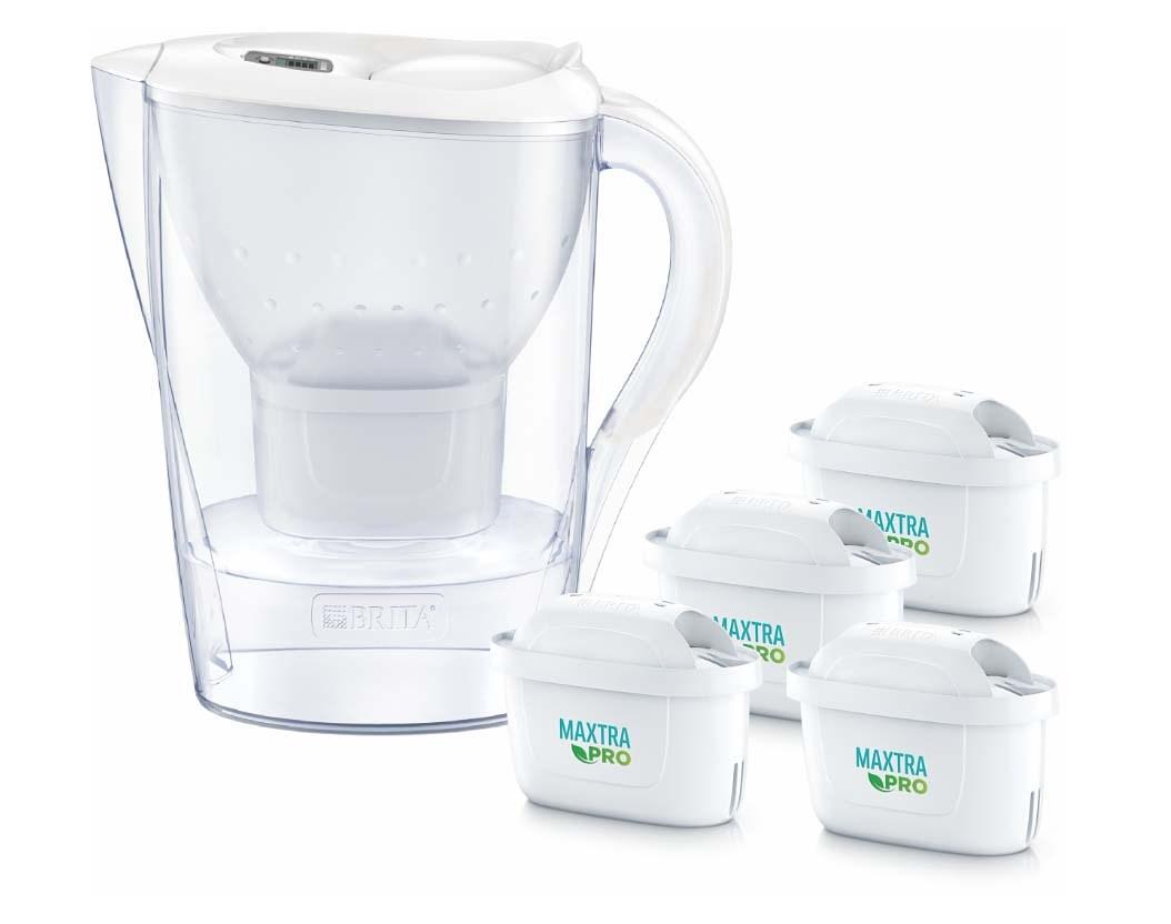 Dzbanek filtrujacy Brita Marella+4 wklady Maxtra Pro PP (2 4l; bialy)