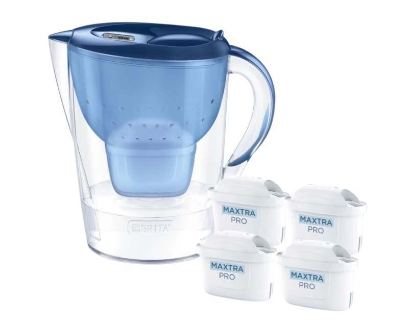 Dzbanek filtrujacy Brita Marella+4wklady MaxtraProPP (2 4l; niebieski)