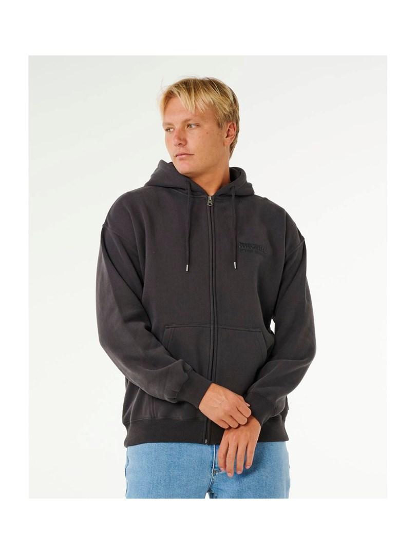 Rip Curl Surf Puff Zip Thru hoodie med lynlås - sort, M