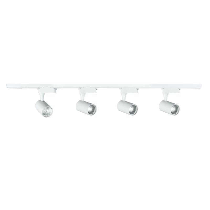 Skinne-spotlampe STR-4X15W-W - 4 justerbare spots, hvid