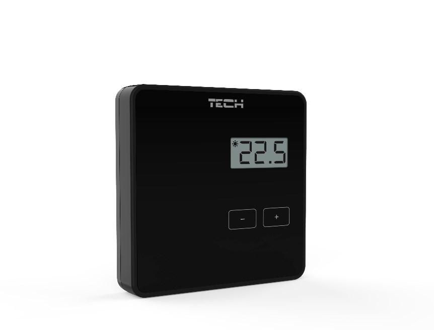 TECH-CONTROLLERS WG.11.0295 R-8b rumtermostat med 2 funktioner til L-8 TECH Controllers trådløs, sort
