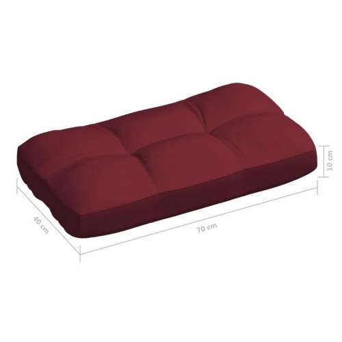 Hynder til pallesofa 7 stk. stof vinrød (OUTLET A)