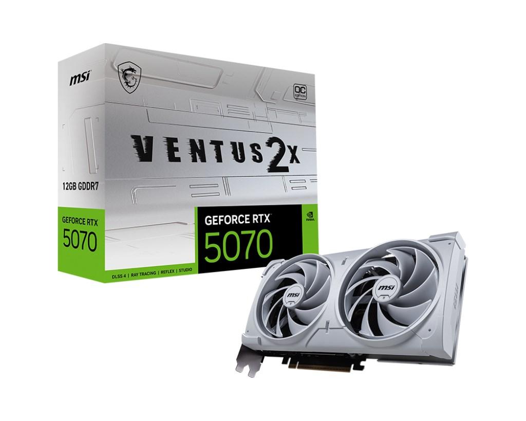 MSI GeForce RTX 5070 Ventus 2X OC White - 12 GB GDDR7 grafikkort billede