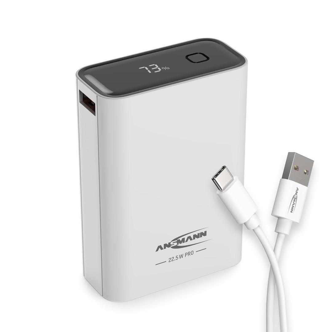 Ansmann Powerbank PRO 20.000 mAh USB-A+C Port 22,5W ws. 1700-0157