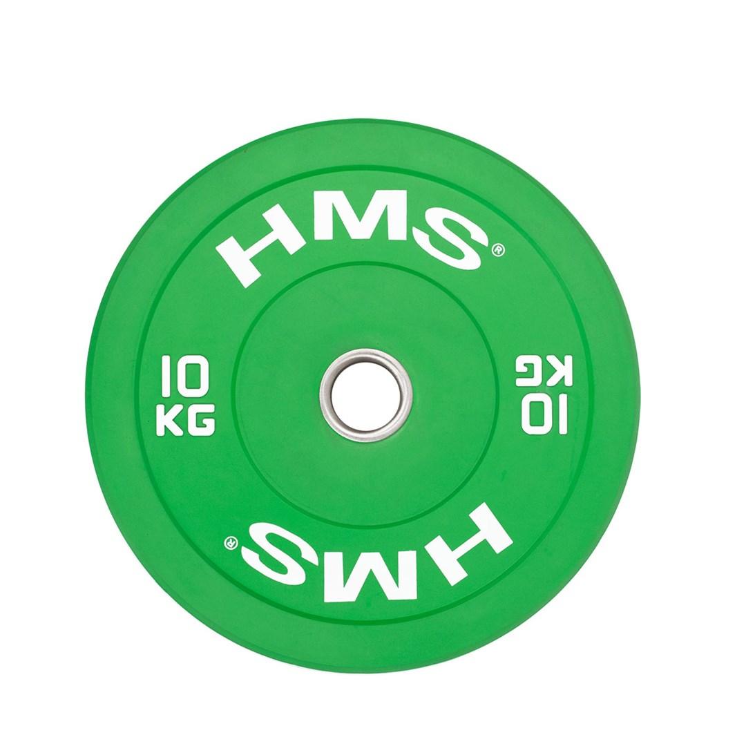 HMS CBR10 - Olympisk bumper vægtskive 10 kg (grøn) billede