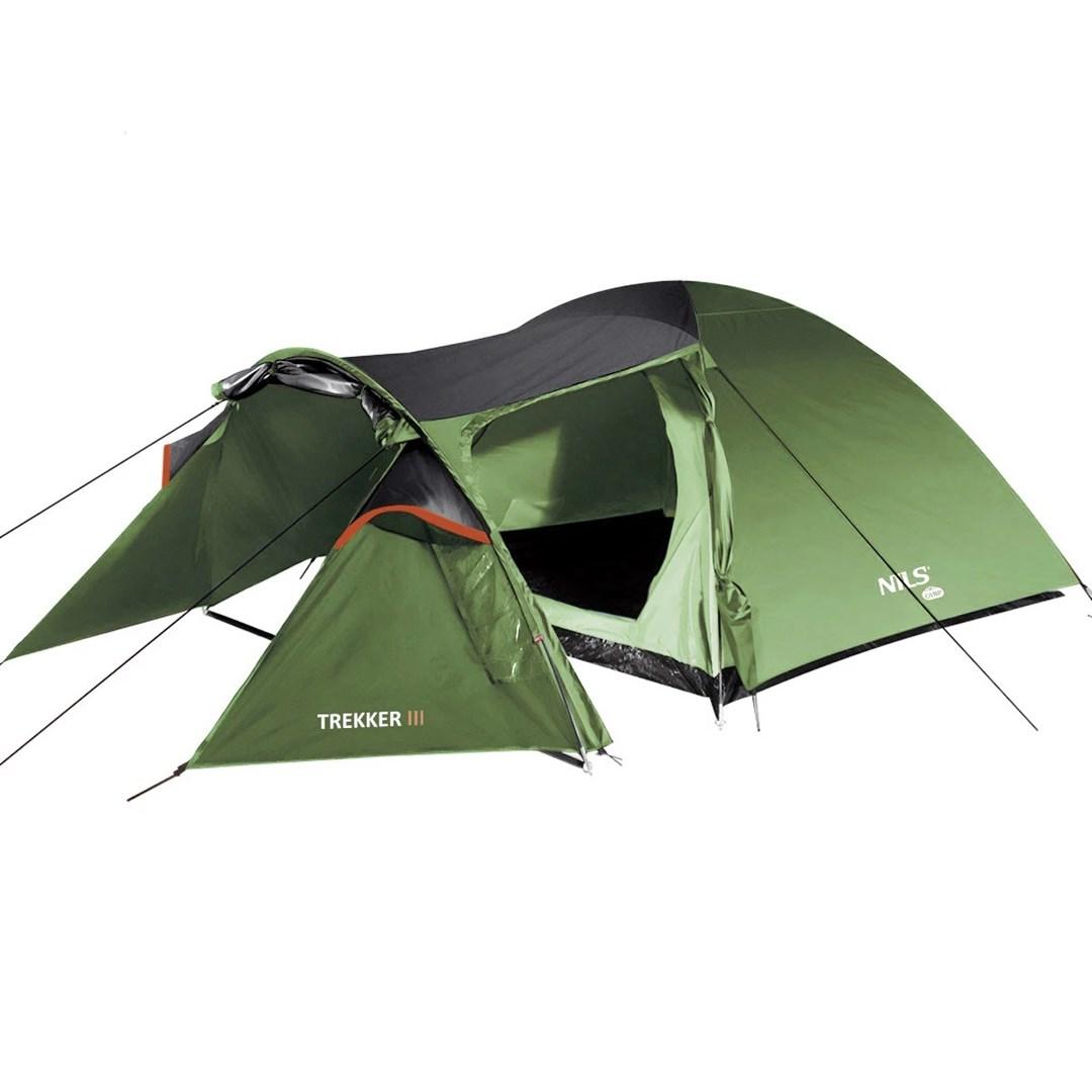 NILS eXtreme Trekker III NC6312 3-personers campingtelt - grøn/grå