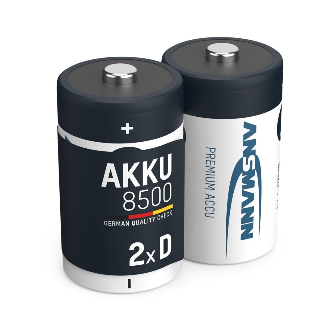 ANSMANN D/HR20 NiMH genopladelige batterier 1,2 V 8 500 mAh - 2 stk.