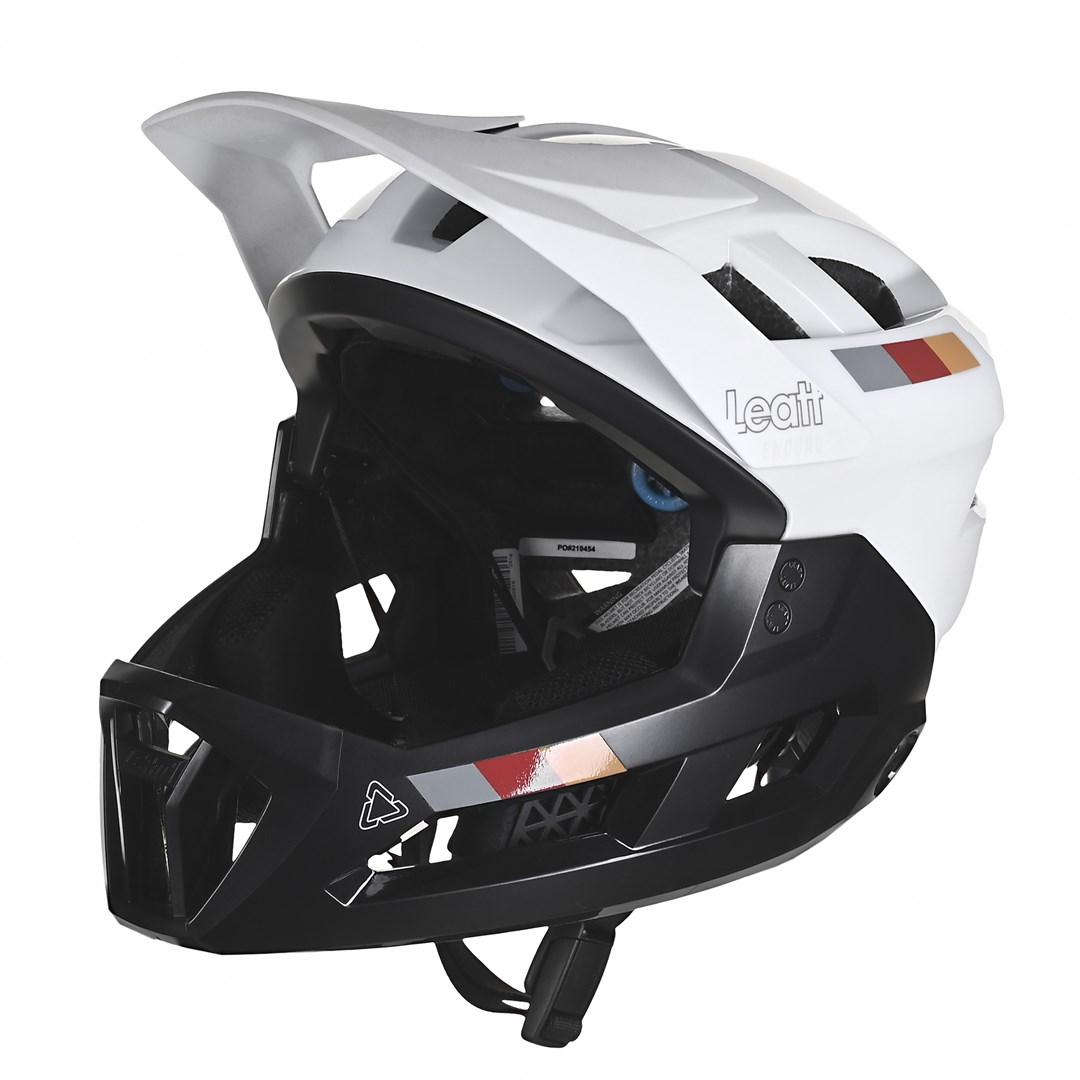 Leatt MTB Enduro 2.0 V23 cykelhjelm med aftagelig hagebøjle - M (55-59 cm), hvid