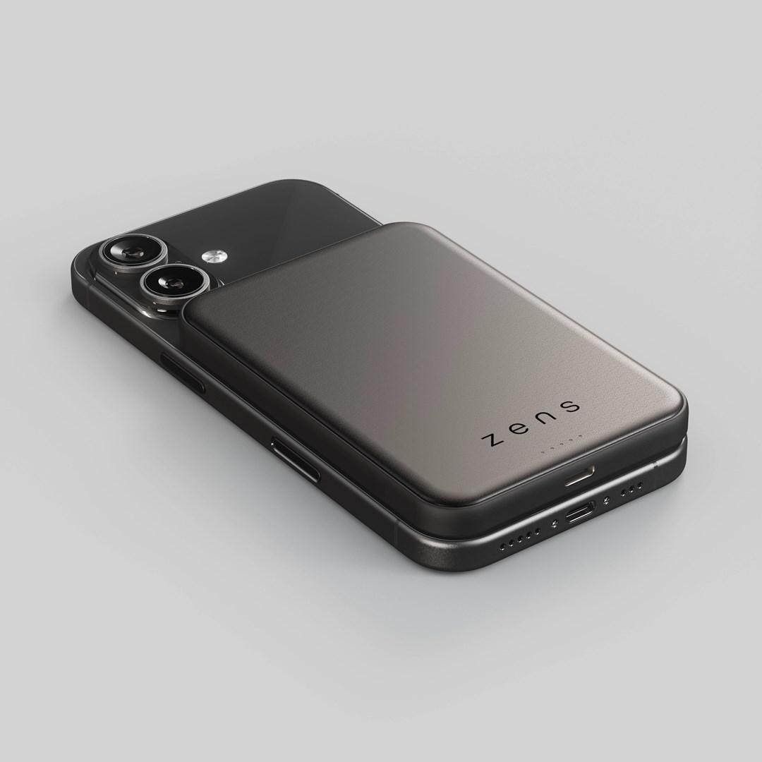 Zens ZEPP06B/00 powerbank 5.000 mAh - trådløs opladning, sort billede